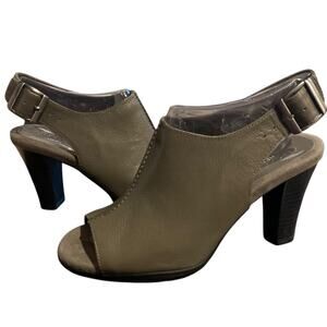 Aerosoles Heels Women's Size 6 Haven Heel Rest Slingback Sage Leaf Leather